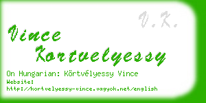 vince kortvelyessy business card
