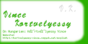 vince kortvelyessy business card